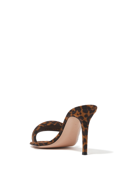 Bijoux 85 Leopard Print Suede Mules