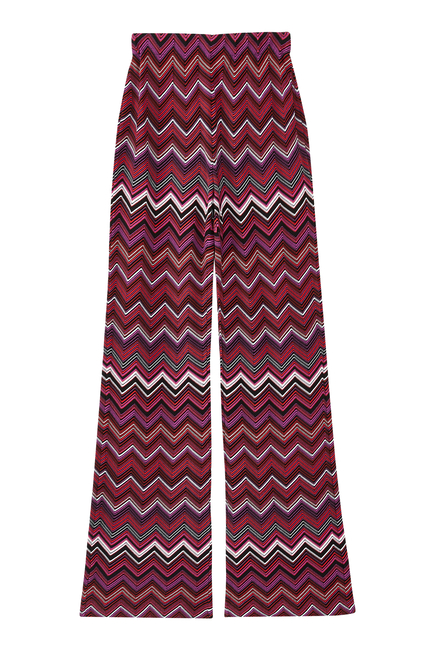 Chevron Flared Pants