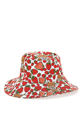 Moschino Kids Teddy Bear Motif-Print Bucket Hat