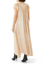 Logo Silk Midi Dress