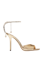 Saeda 100 Metallic Crystal Sandals