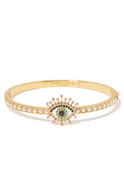 Evil Eye Pearl Bangle