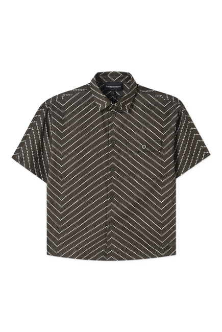 Kids Diagonal Marco Strip Effect Shirt