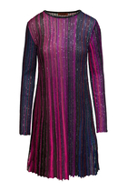 Sequin-Embellished Pleated Mini Dress