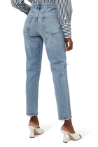 High Rise Relaxed JeansMaterials & Product Care	 Composition:	100% Cotton Care Instructions:	Machine wash