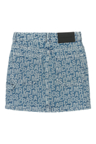 Kids Printed Denim Skirt