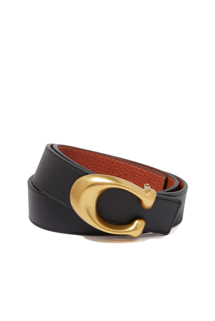 Signature Buckle Reversible Belt