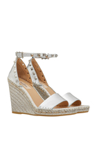  Rockstud 95 Double Wedge Metallic Sandals