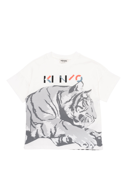 Tiger Print Graphic T-Shirt
