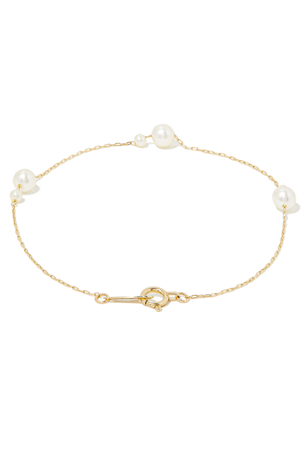 14-Karat Gold Kissing Akoya Pearl Bracelet