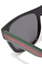 Rectangular-frame Acetate Sunglasses