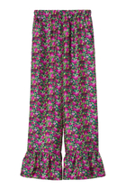 Silk Floral Print Pants