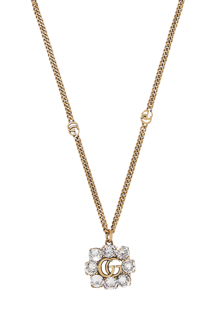Buy Gucci Crystal Double G Necklace for Womens | Bloomingdale's Kuwait