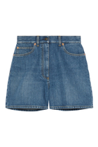 GG Jacquard Denim Shorts