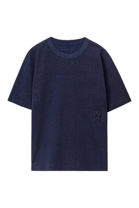 Alexander Wang Jacquard-pattern Silk Shirt In Blue Bells