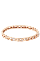 Fizzy Rebel Hoop Bangle, 18k Rose Gold & Diamonds