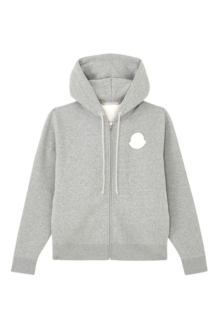 Logo Patch Zip-Up Sweatshirt