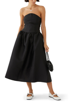 Taffeta Midi Dress