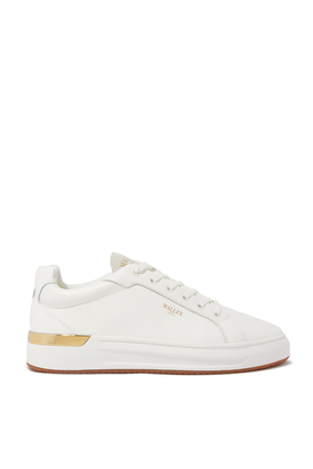GRFTR White Leather Gold Sneakers