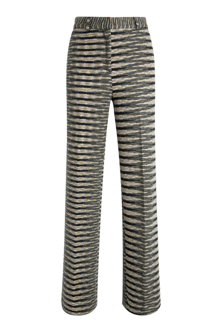 Straight High-rise Wool Blend Trousers