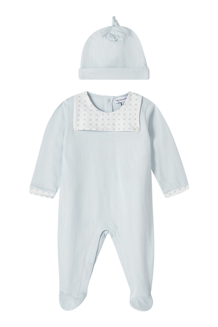 Kids Eagle Jumpsuit & Beanie Set