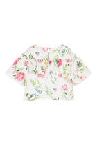 Kids Floral Satin Blouse