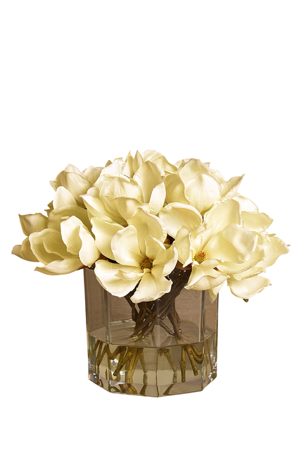 Magnolia Arrangement In A Glass Vase