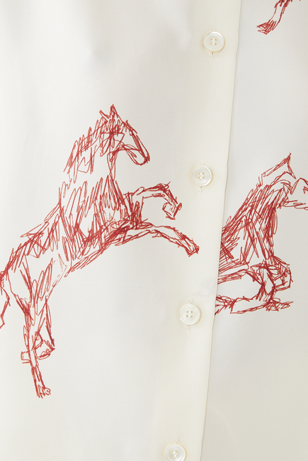 Silk Ballpoint Horse Shirt