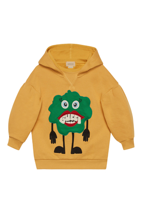 Kids Embroidered Cotton Hoodie