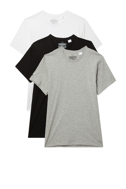 Buy Calvin Klein Crew Neck 3 Pack T-shirts for Mens | Bloomingdale's Kuwait