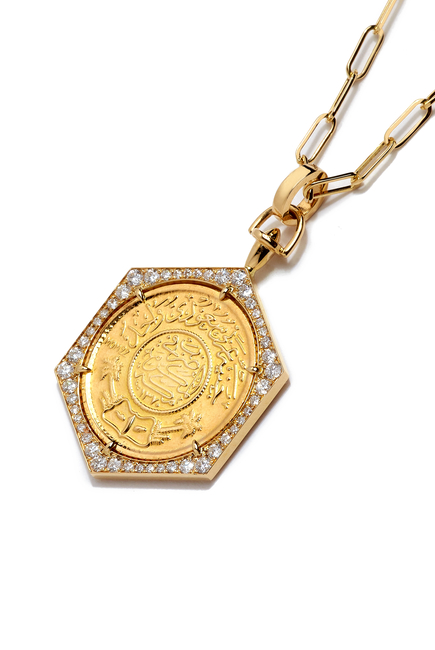 Ginea Necklace, 22K Yellow Gold & Diamonds