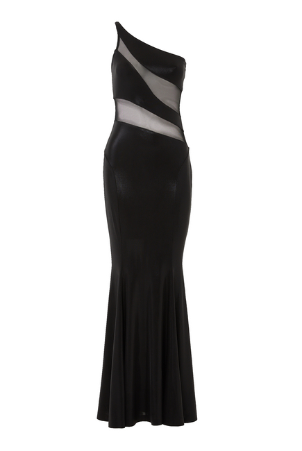 Snake Mesh Fishtail Gown