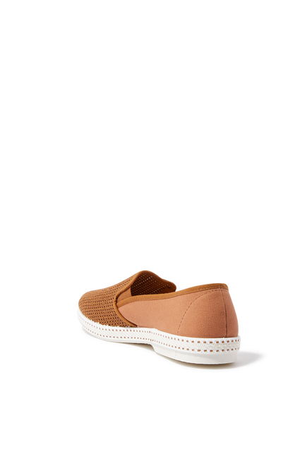 Cotton Canvas & Mesh Slip-Ons