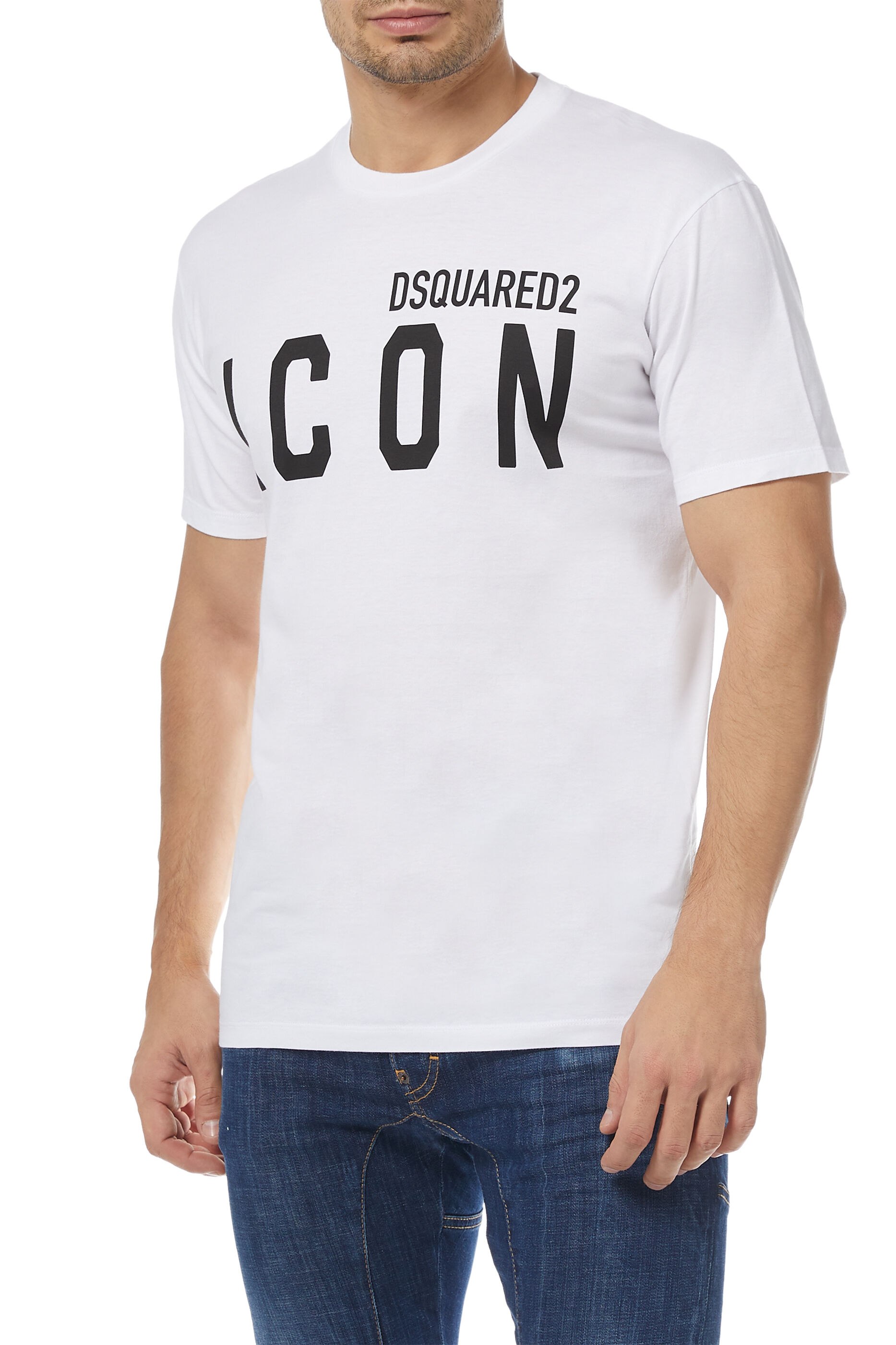 DSquared² Cotton Logo Print T-shirt in White for Men Mens T-shirts DSquared² T-shirts Save 50% 
