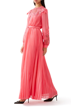 Lace Panel Maxi Dress