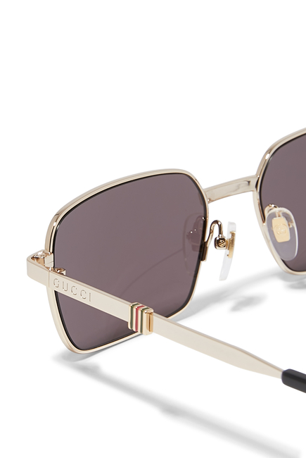 Rectangular-Frame Sunglasses