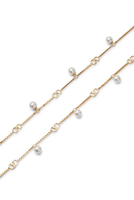 VLogo Signature Pearl Necklace