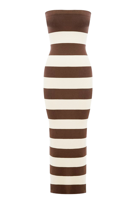 Theo Strapless Striped Dress