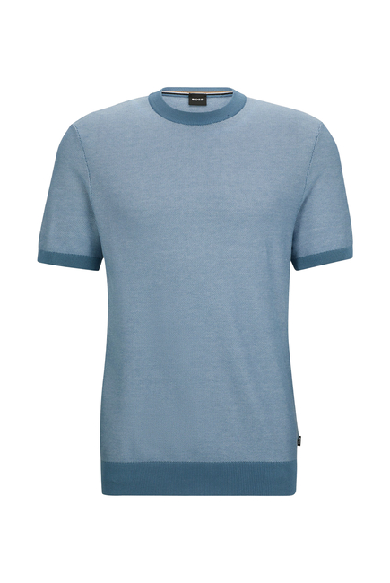 Short-Sleeved Cotton-Blend Knit T-Shirt