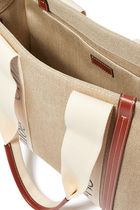 Woody Canvas Logo Tote Bag