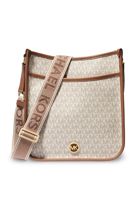 Luisa Large Signature Logo Messenger Bag