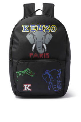 Kids Logo Print Backpack