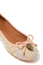 Eagle Raffia Ballerinas