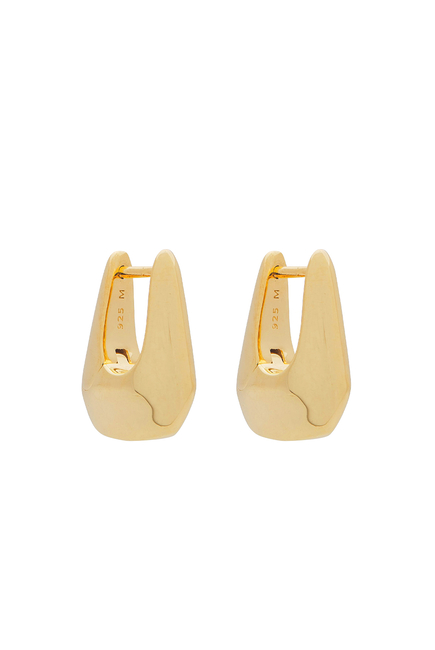 Lucy Williams Mini Graduated Hoops, 18k Gold Plated Vermeil on Sterling Silver