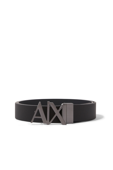 AX Logo Leather Belt