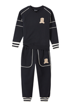 Kids Logo Crest Cotton Joggers