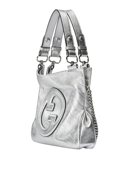 Blondie Small Metallic Leather Tote Bag