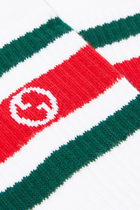 Branded Stripe Cotton Socks