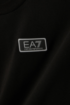 Kids EA7 Logo Cotton T-Shirt