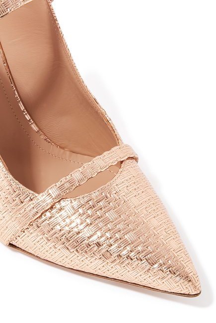 Maureen 85 Metallic Wicker Mules